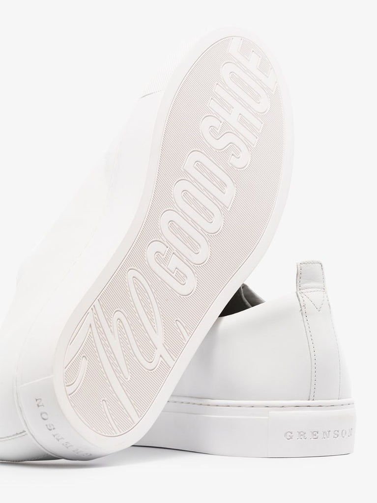 White Low Top Leather Sneakers