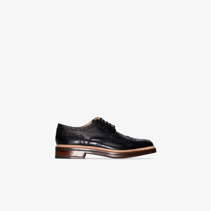 Black Archie Leather Brogues