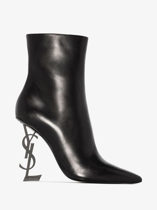 Black Opyum 105 Leather Ankle Boots