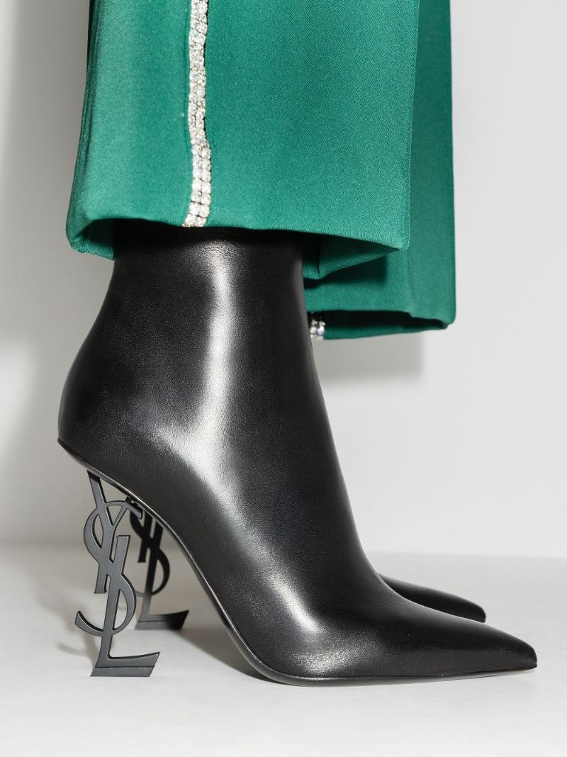 Black Opyum 105 Leather Ankle Boots