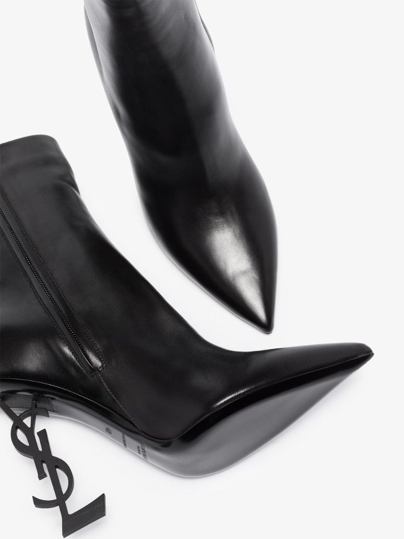 Black Opyum 105 Leather Ankle Boots
