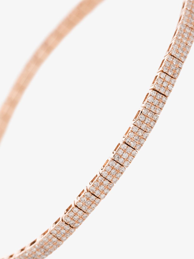 18k Yellow Gold Square Stretch Diamond Bracelet