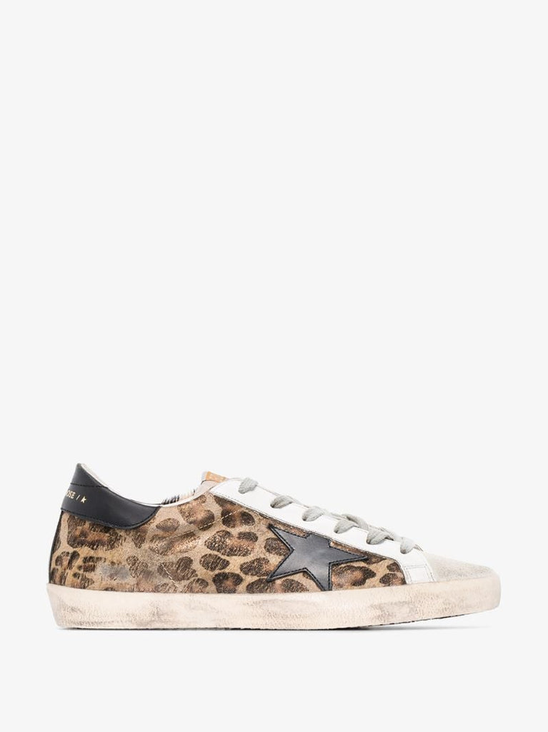 Brown Super-star Leopard Print Sneakers
