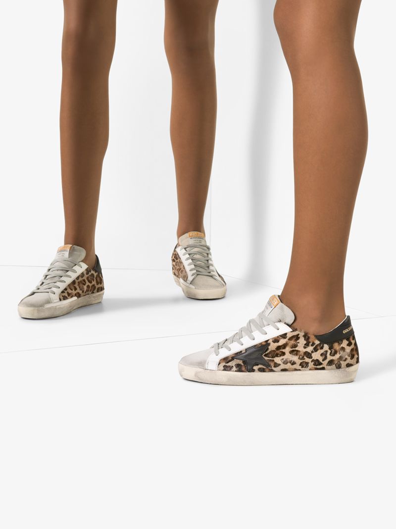 Brown Super-star Leopard Print Sneakers