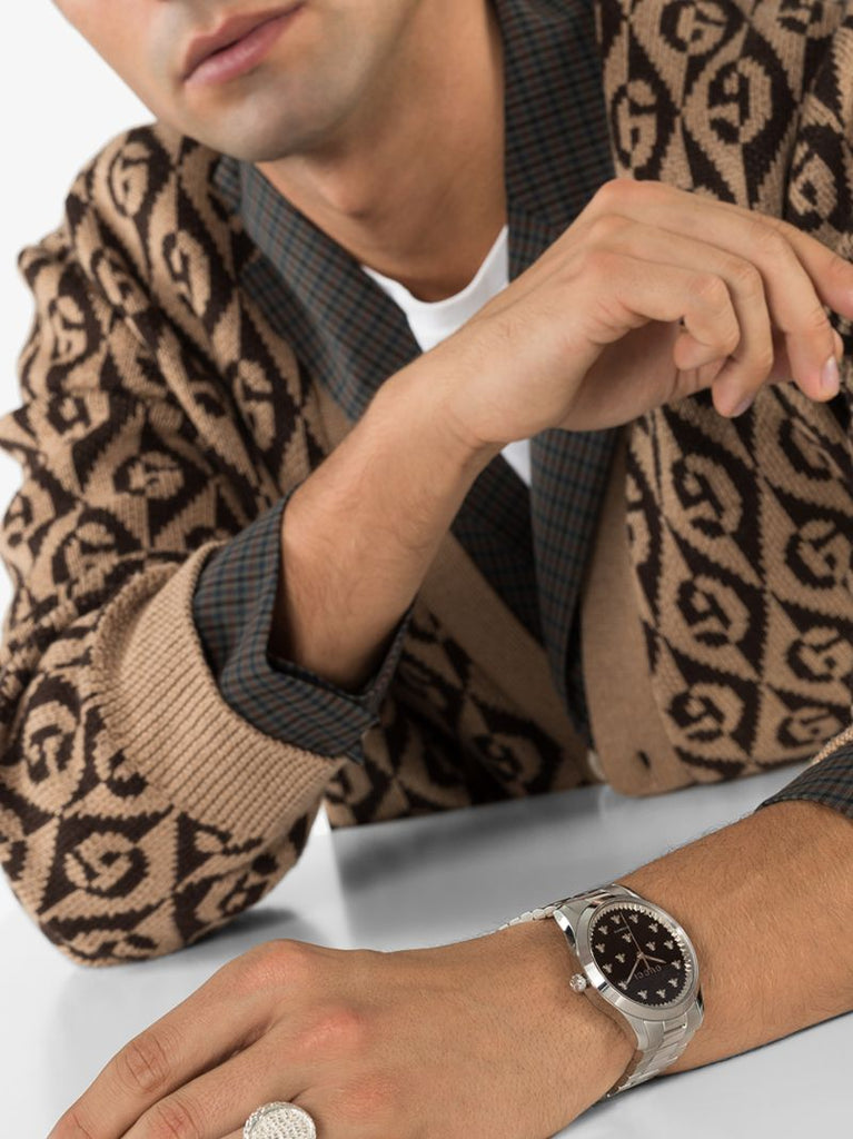 Silver Tone G-timeless Stainless Steel Watch