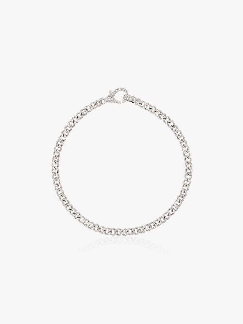 18k White Gold 7 Inch Baby PavÃ_x0083_Â© Diamond Bracelet