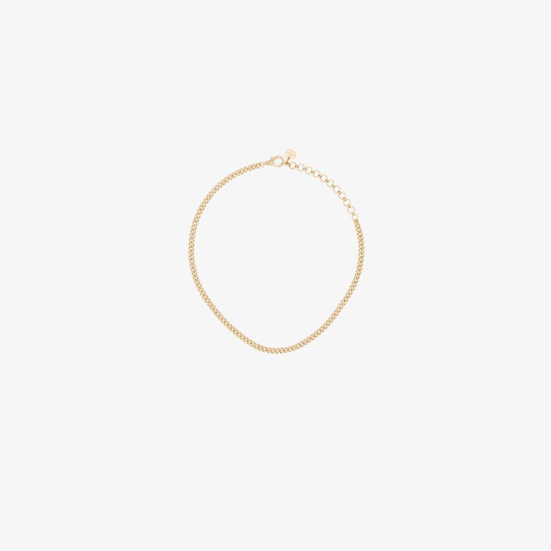 18k Yellow Gold Baby Link PavÃ_x0083_Â© Diamond Choker