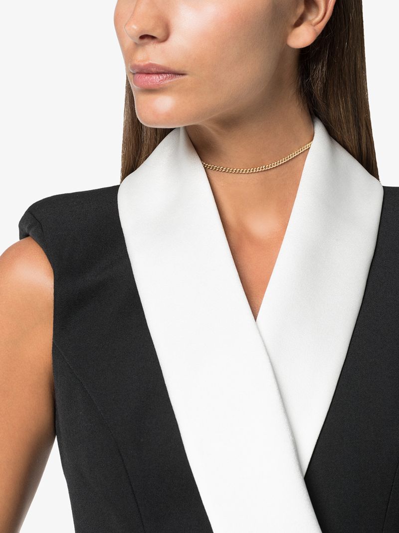18k Yellow Gold Baby Link PavÃ_x0083_Â© Diamond Choker