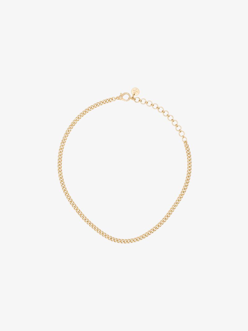 18k Yellow Gold Baby Link PavÃ_x0083_Â© Diamond Choker