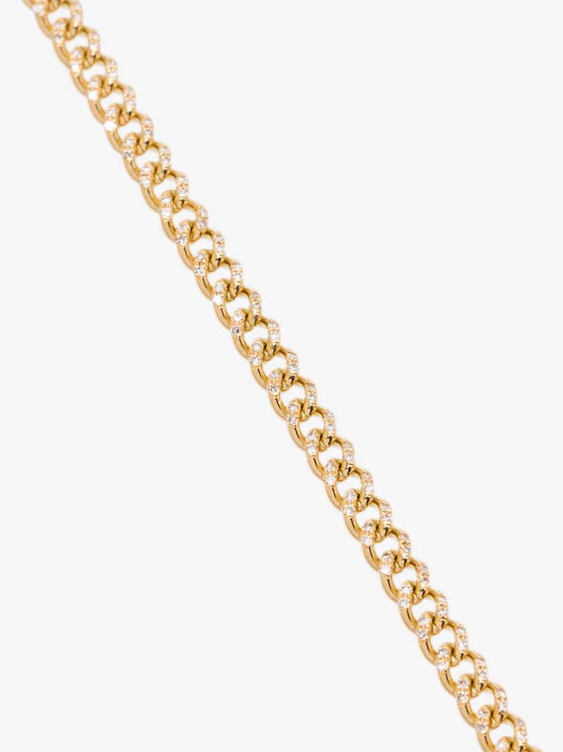 18k Yellow Gold Baby Link PavÃ_x0083_Â© Diamond Choker