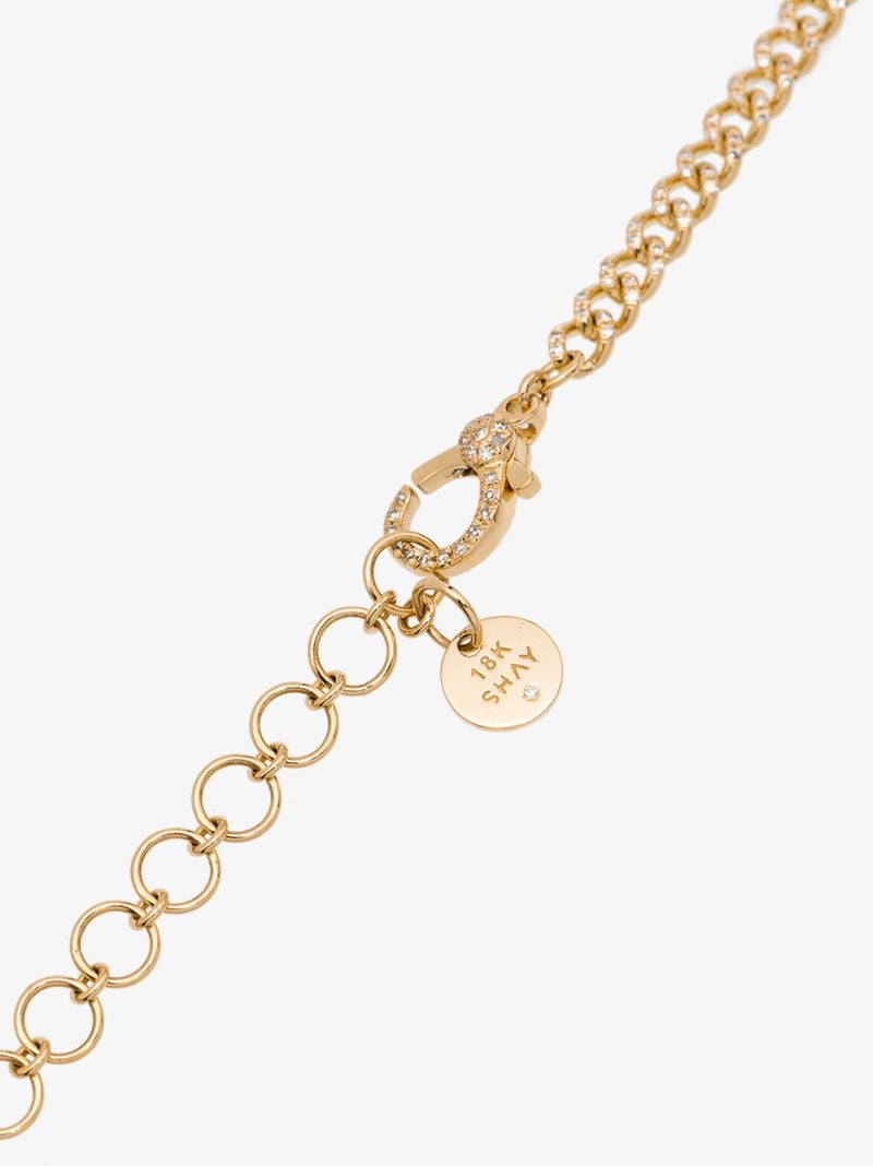 18k Yellow Gold Baby Link PavÃ_x0083_Â© Diamond Choker