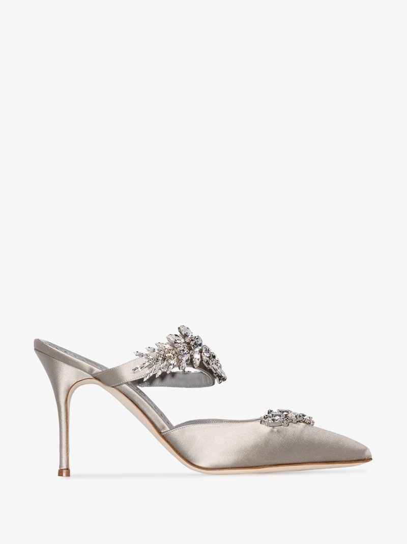 Grey Lurum 110 Satin Pumps