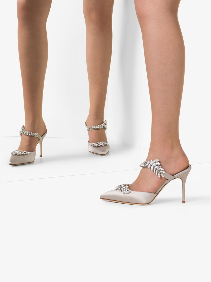 Grey Lurum 110 Satin Pumps