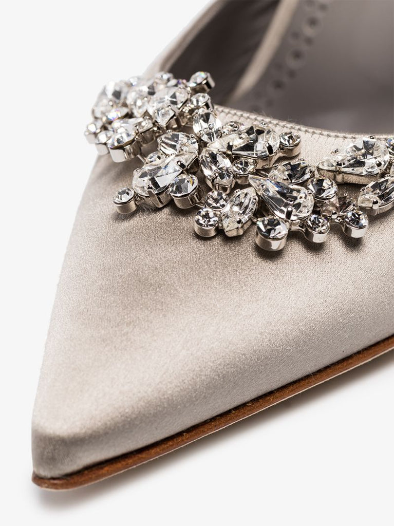Grey Lurum 110 Satin Pumps