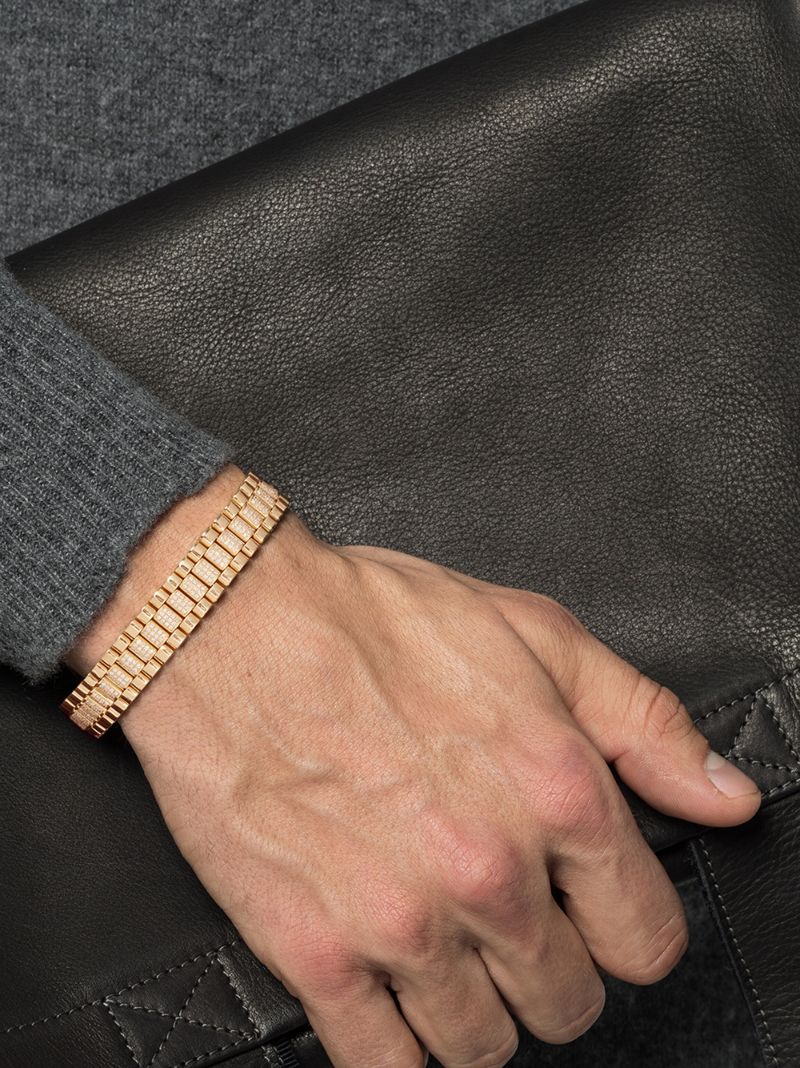 18k Yellow Gold PavÃ_x0083_Â© Diamond Link Bracelet