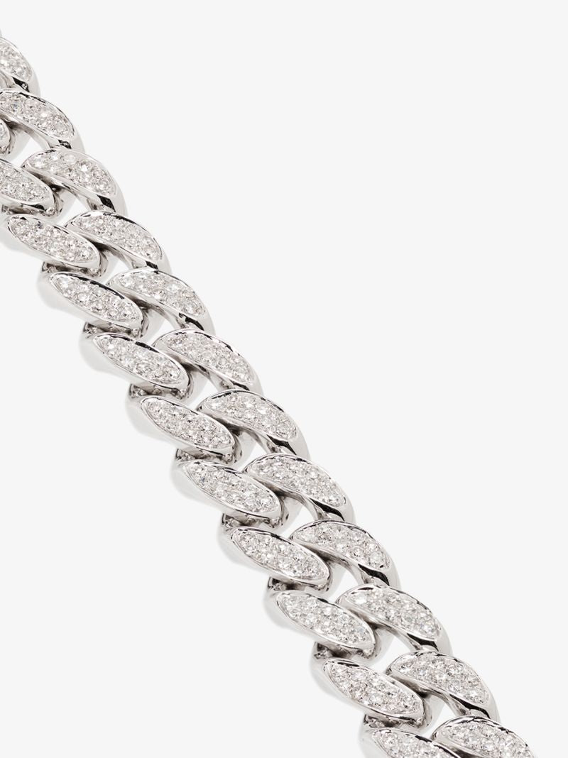 18k White Gold PavÃ_x0083_Â© Diamond Link Bracelet