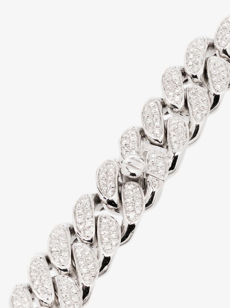 18k White Gold PavÃ_x0083_Â© Diamond Link Bracelet