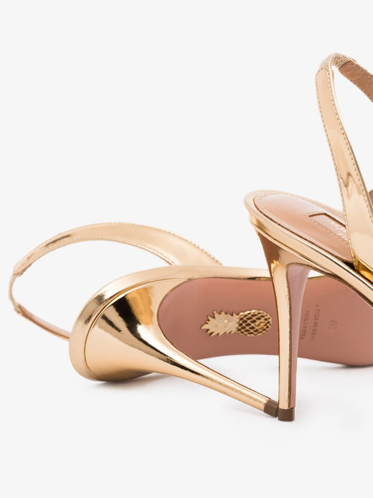 Gold So Nude 85 Leather Slingback Sandals