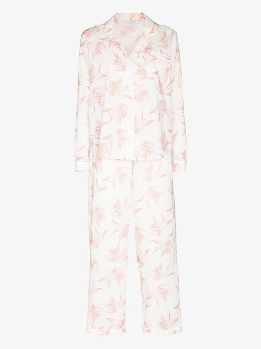 White Deia Print Pyjamas