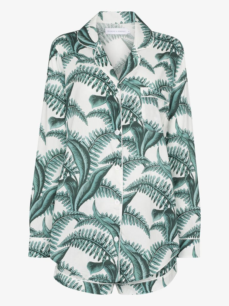Fern Print Cotton Pyjama Set