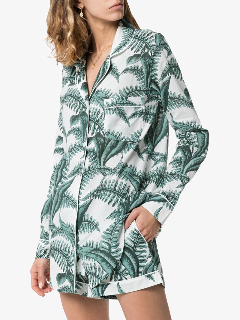 Fern Print Cotton Pyjama Set