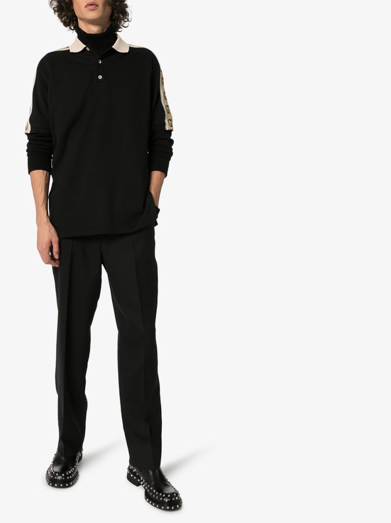 Logo Stripe Polo Shirt