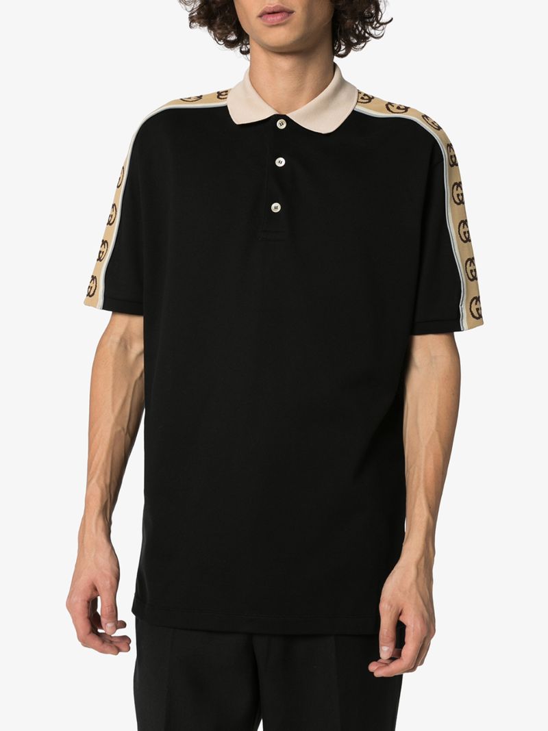 Logo Stripe Polo Shirt