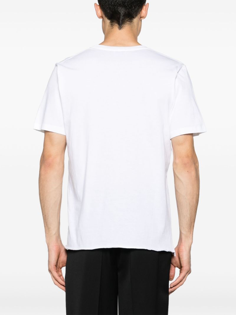 White Crew Neck Cotton T-shirt
