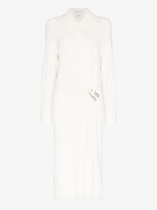 Draped Shirt Dress