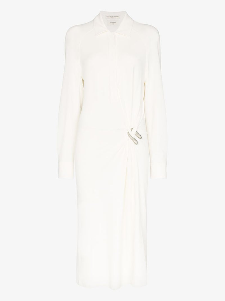 Draped Shirt Dress