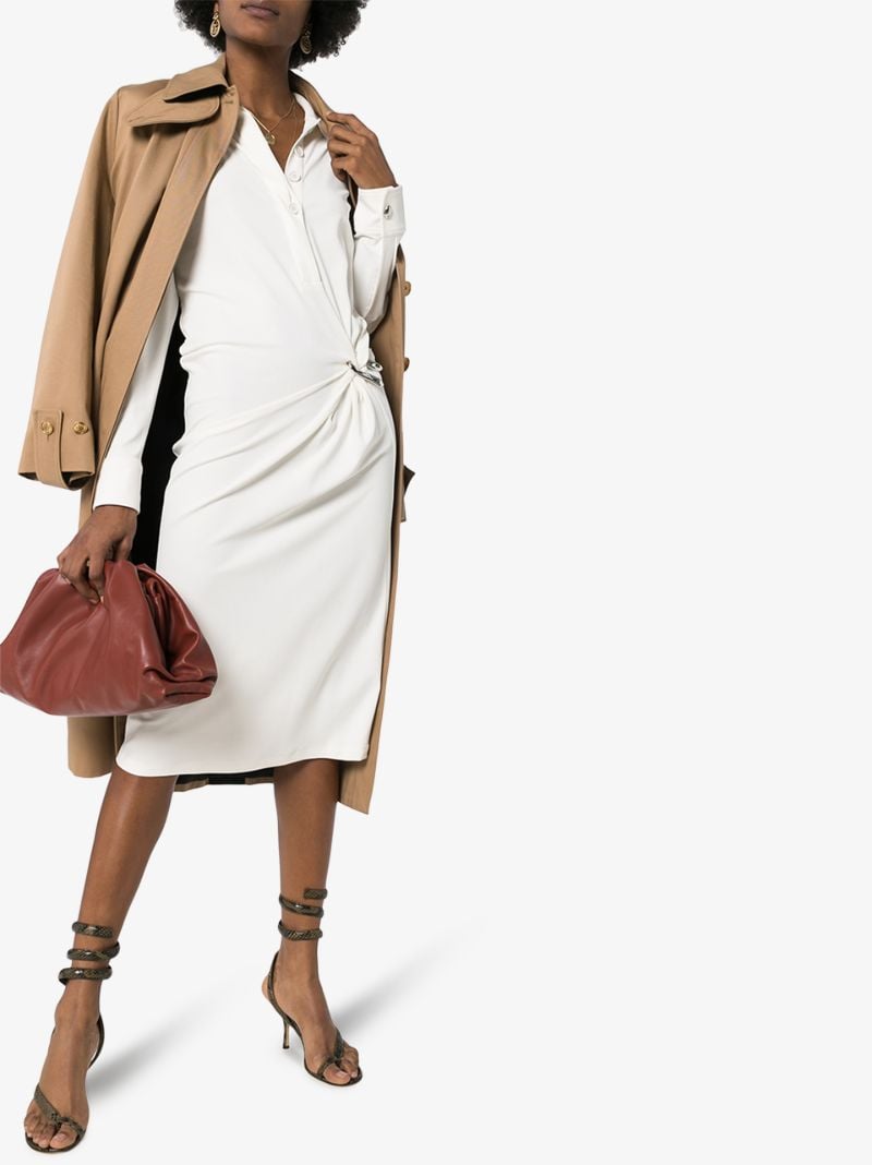 Draped Shirt Dress
