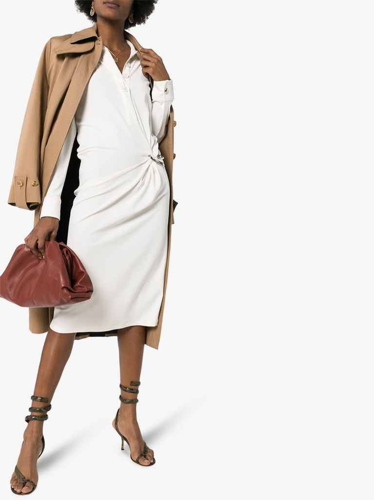 Draped Shirt Dress