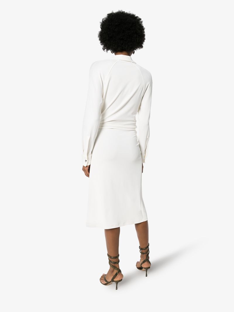 Draped Shirt Dress