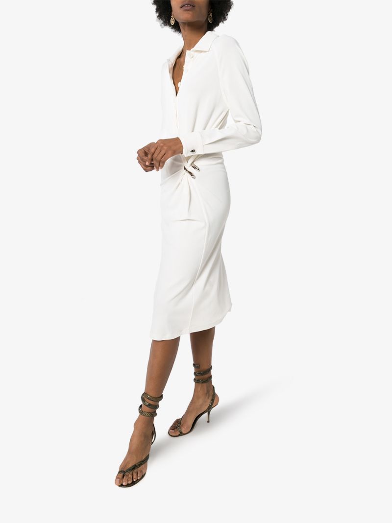 Draped Shirt Dress