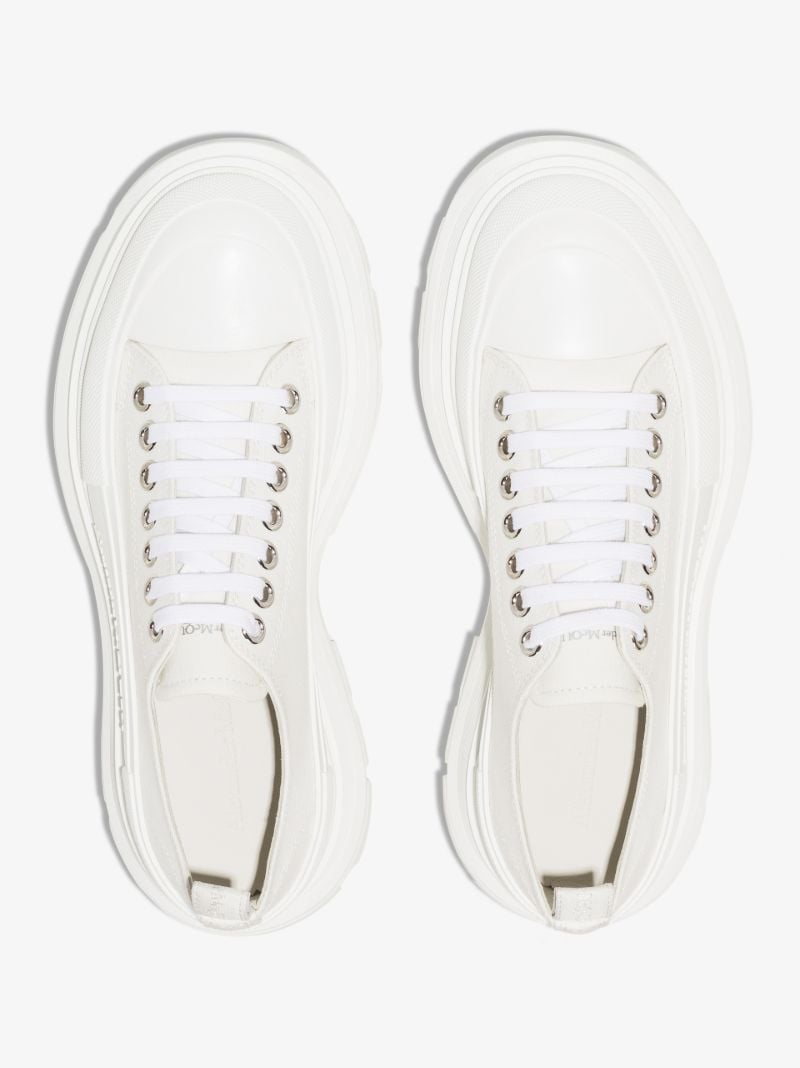 White Tread Slick Sneakers