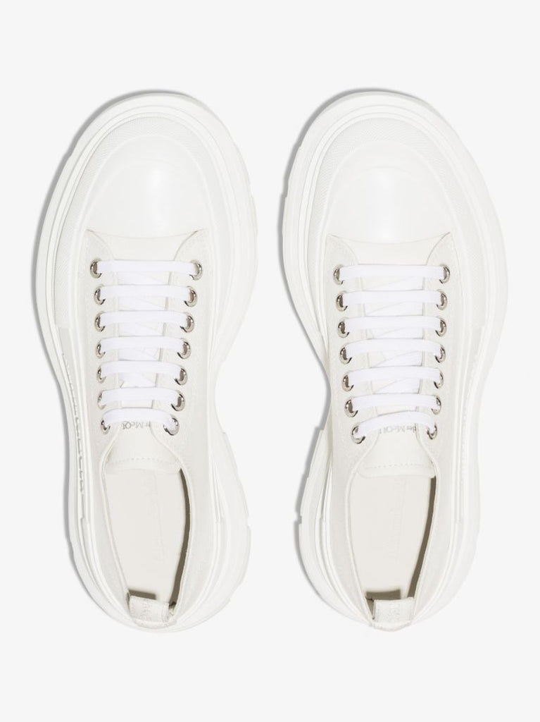 White Tread Slick Sneakers