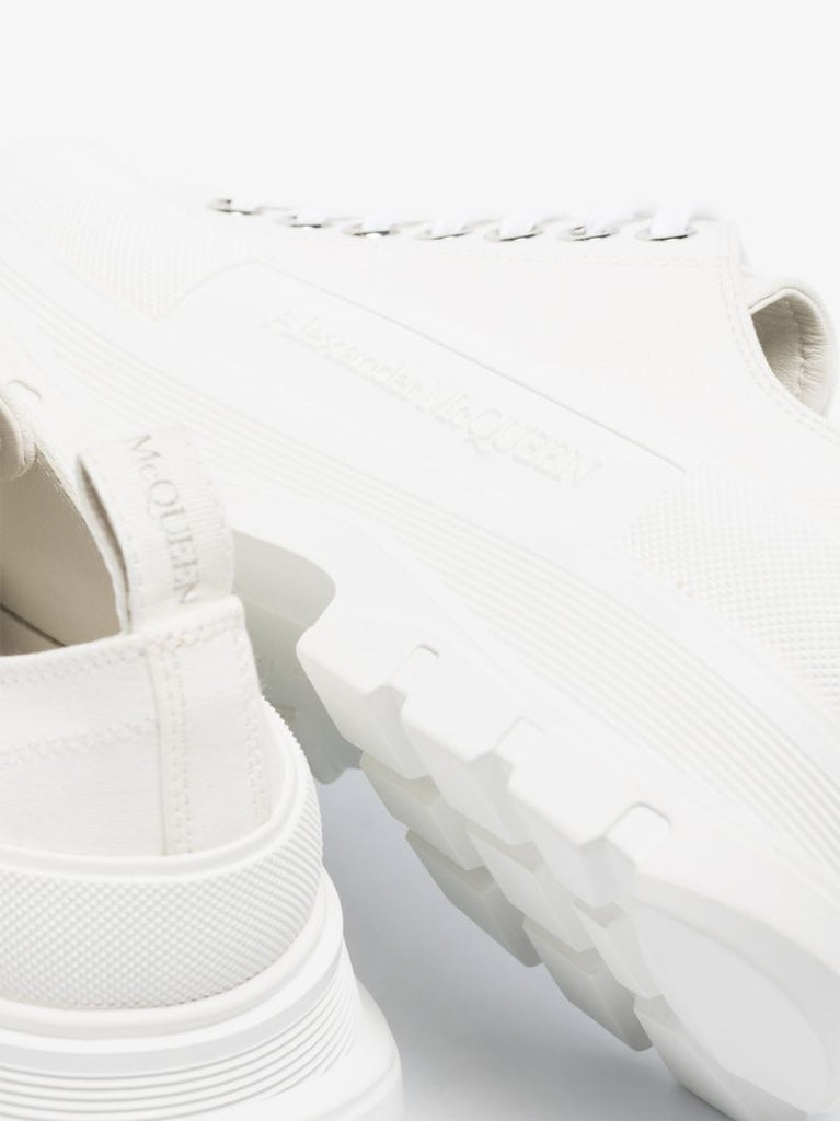 White Tread Slick Sneakers