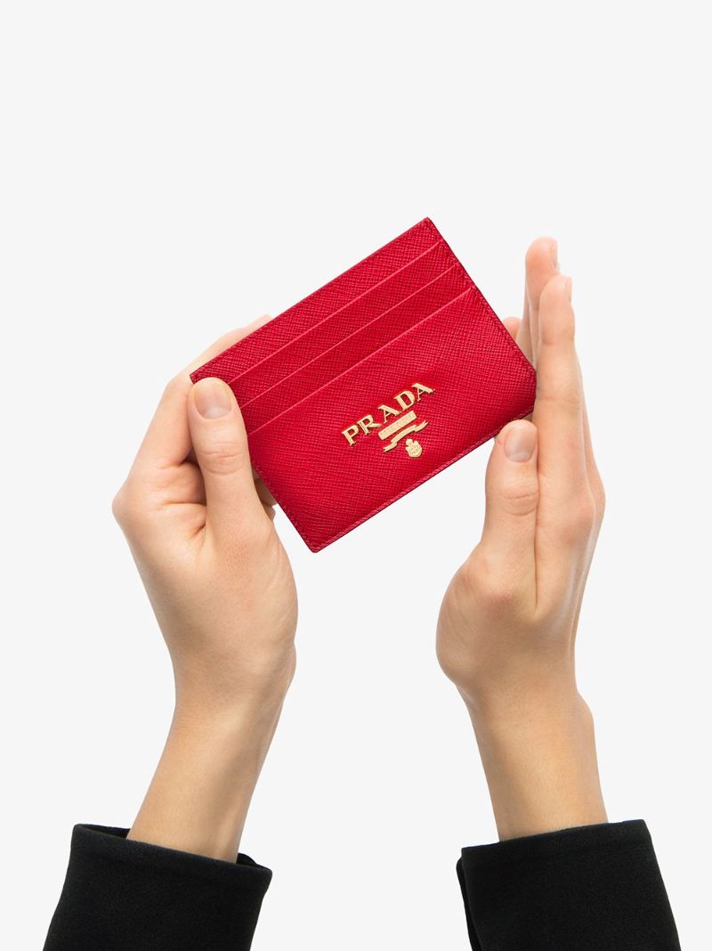 Red Logo Plaque Card Holder