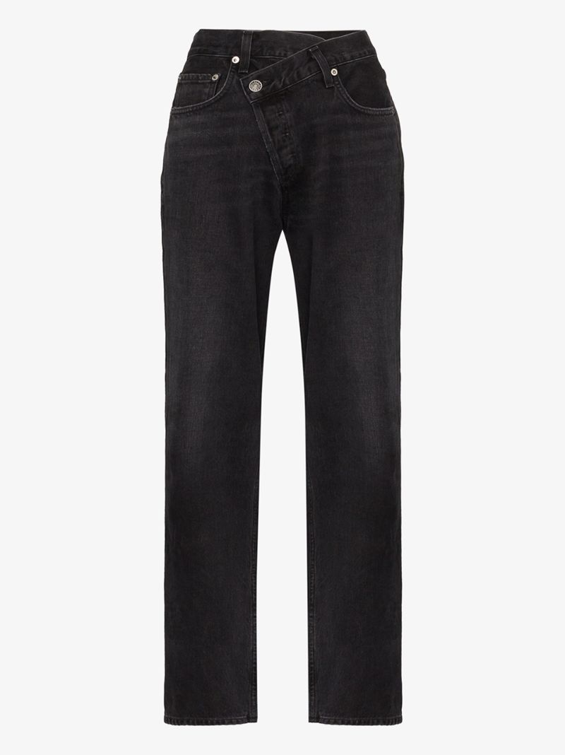 Criss Cross Wide Leg Jeans