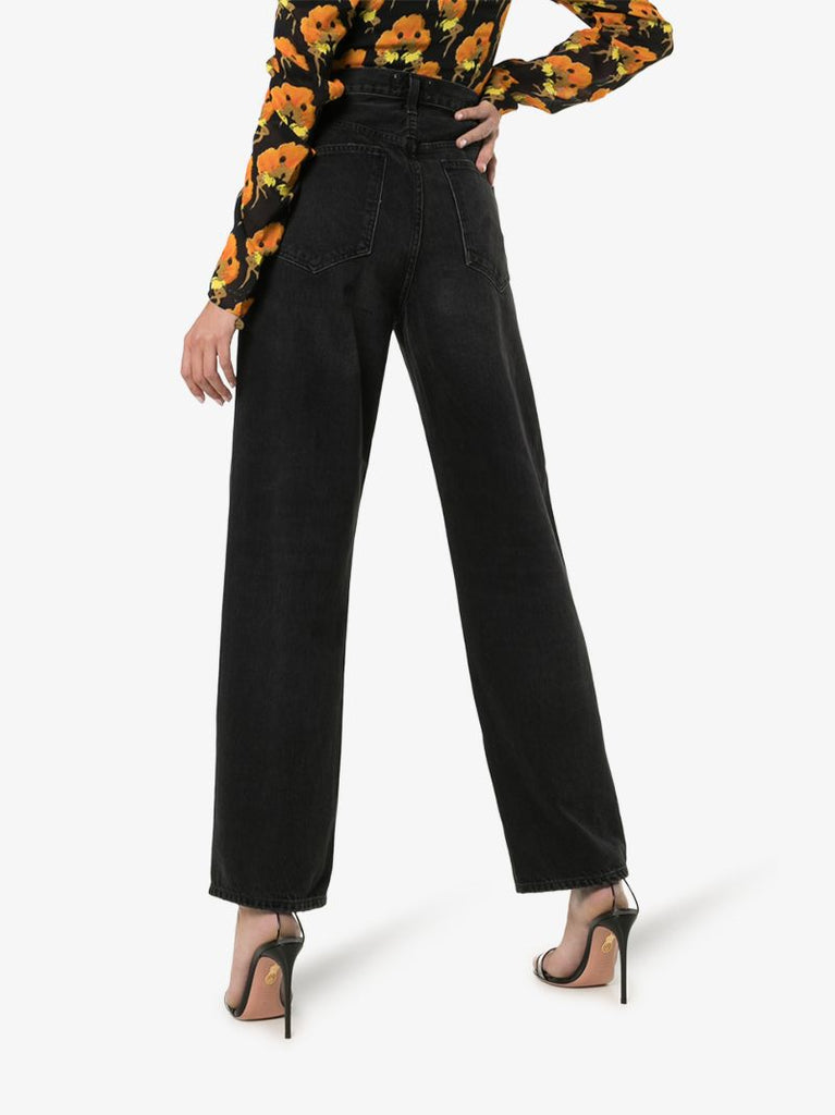 Criss Cross Wide Leg Jeans