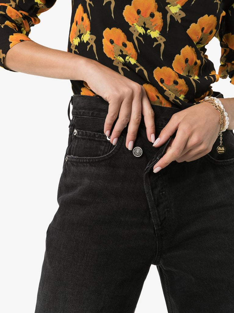 Criss Cross Wide Leg Jeans
