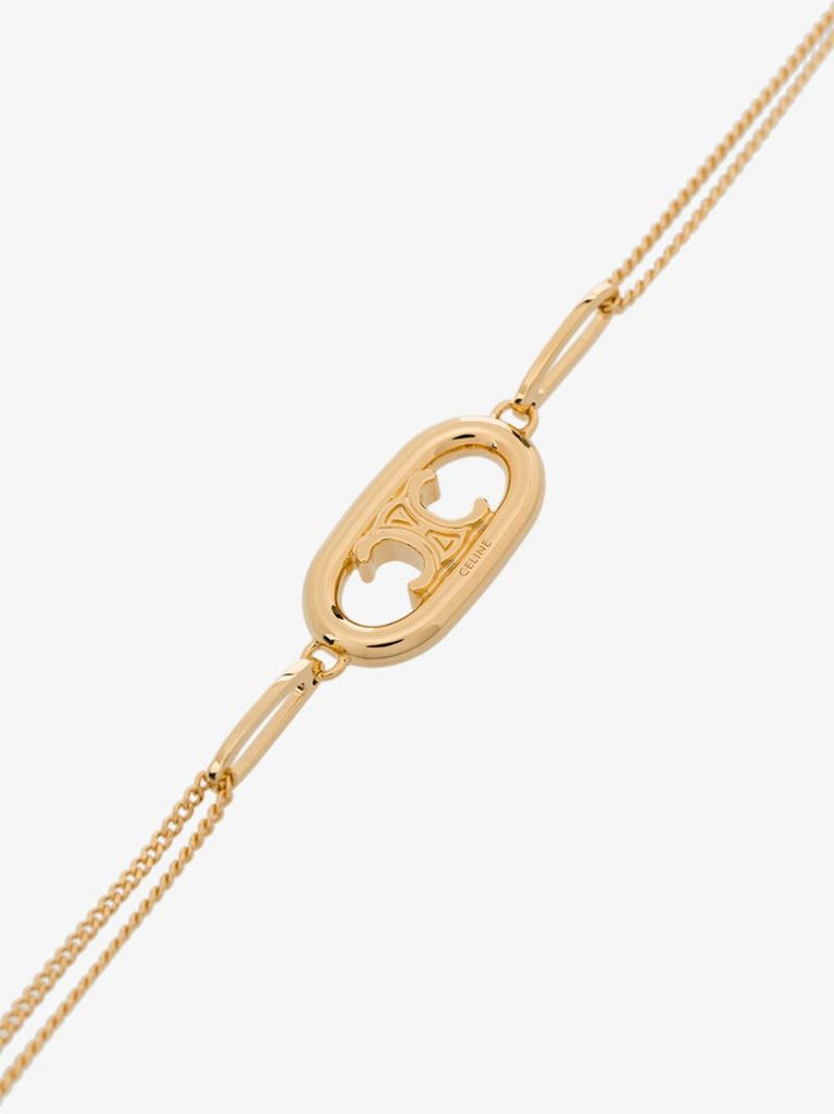 Logo-plaque Double-chain Bracelet