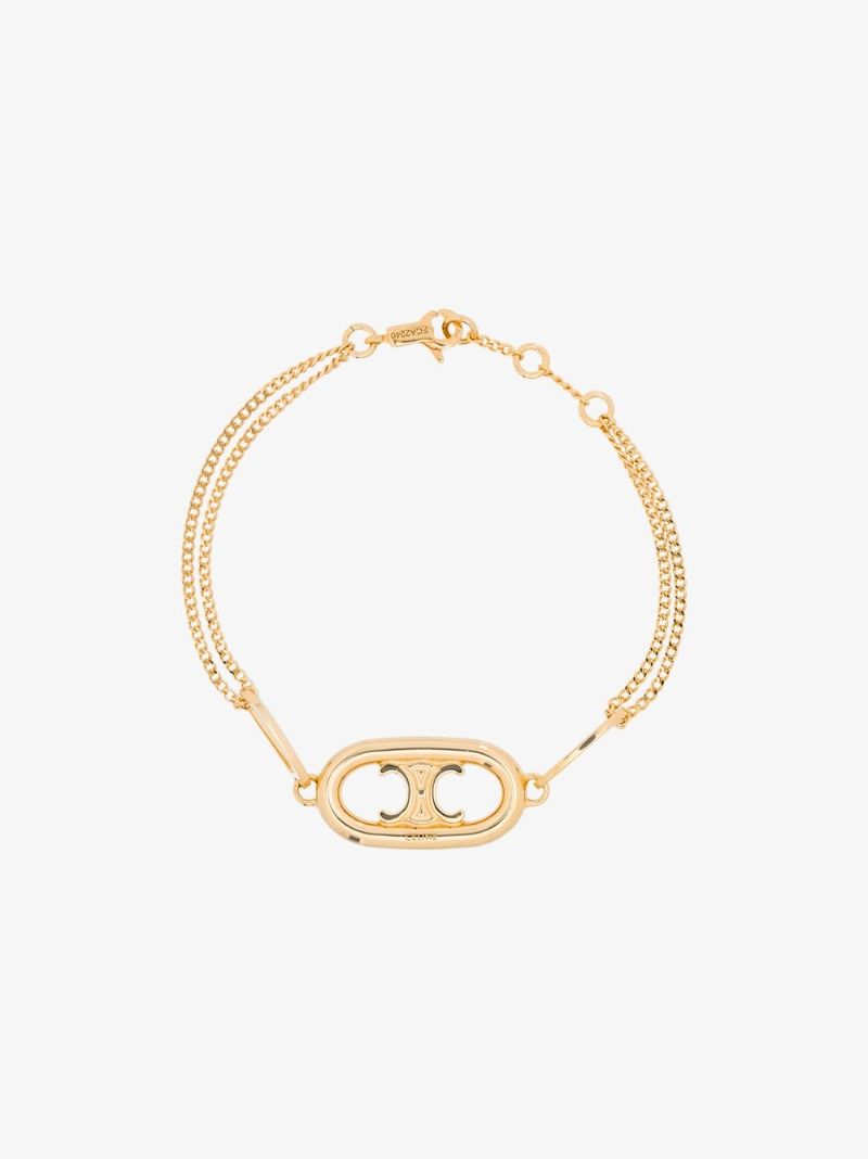 Logo-plaque Double-chain Bracelet