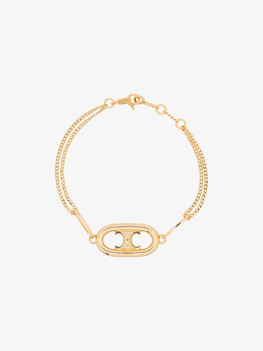 Logo-plaque Double-chain Bracelet