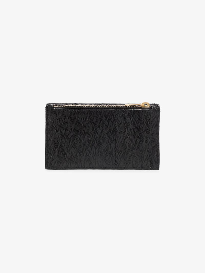Black Monogramme Quilted Leather Card Holder
