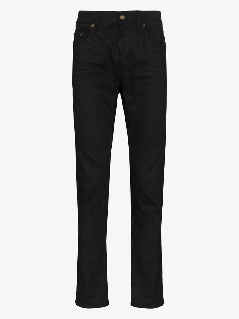 Black Five-pocket Skinny Jeans