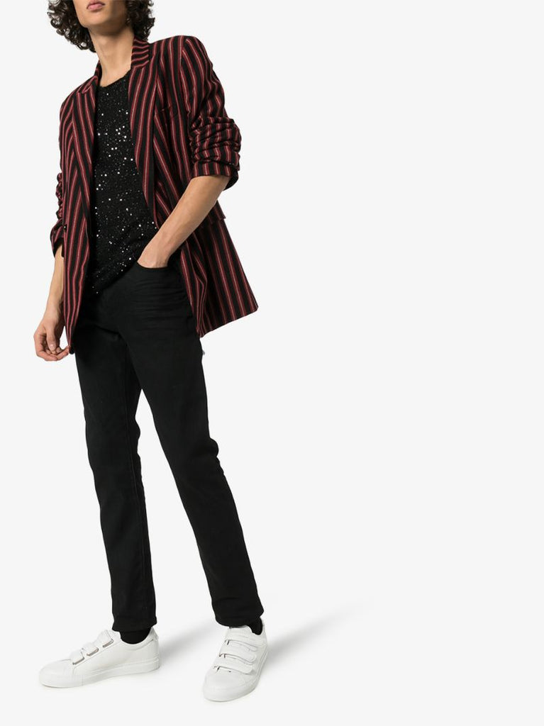 Black Five-pocket Skinny Jeans
