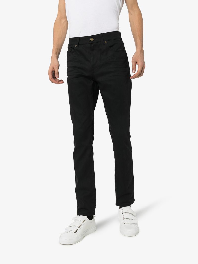 Black Five-pocket Skinny Jeans