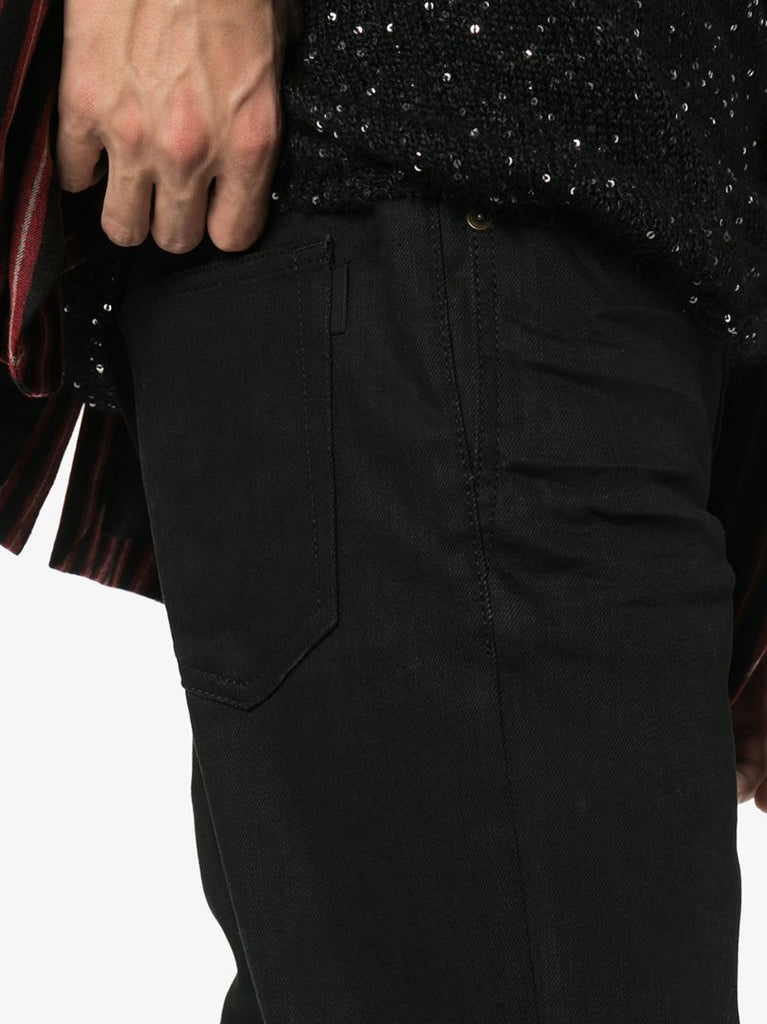 Black Five-pocket Skinny Jeans