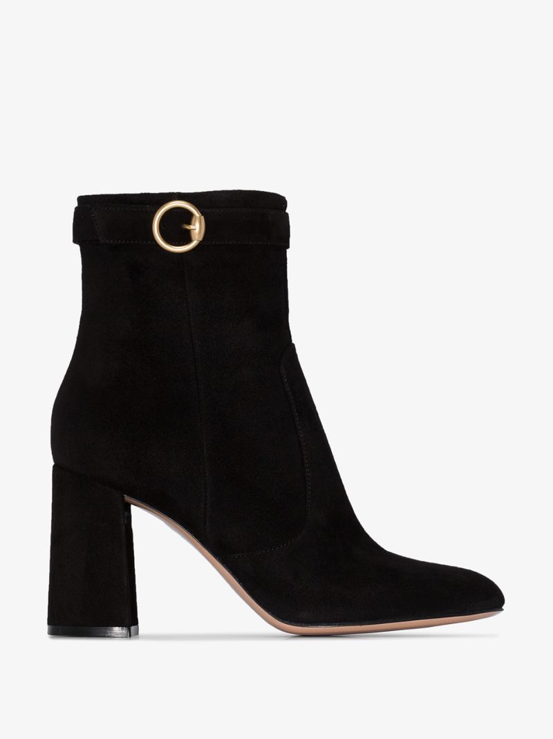 Black Suede 85 Ankle Boots